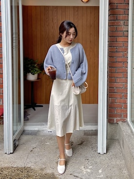 「HOTPING（ホッピン）のアイテム（カーディガン/ボレロ）」を使った、HOTPINGさん（レディース・163cm）の春コーディネート