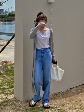 「HOTPING（ホッピン）のアイテム（カーディガン/ボレロ）」を使った、HOTPINGさん（レディース・163cm）の春コーディネート