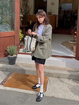 「HOTPING（ホッピン）のアイテム（ジャケット/アウター）」を使った、HOTPINGさん（レディース・163cm）の春コーディネート