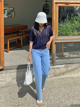 「HOTPING（ホッピン）のアイテム（カーディガン/ボレロ）」を使った、HOTPINGさん（レディース・163cm）の春コーディネート
