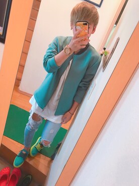 「Design Tshirts Store graniph（デザイン　ティーシャツ　ストア　グラニフ）のアイテム（ジャケット/アウター）」を使った、chanchan22さん（メンズ・175cm）の秋コーディネート