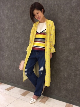 「ASZAKKA（アザッカ）のアイテム（バッグ）」を使った、AS KNOW AS 鶴屋New-Sさん（レディース・160cm）の春コーディネート