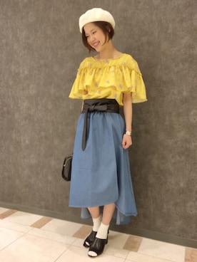 「ASZAKKA（アザッカ）のアイテム（バッグ）」を使った、AS KNOW AS 鶴屋New-Sさん（レディース・160cm）の春コーディネート