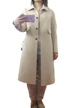 「日系极简」｜「アイテム（ダッフルコート）」を使った、雅云-Bonnieさん（レディース・157cm）の冬コーディネート