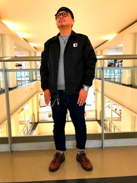 「Carhartt（カーハート）のアイテム（ナイロンジャケット）」を使った、Takuさん（メンズ・170cm）の春コーディネート