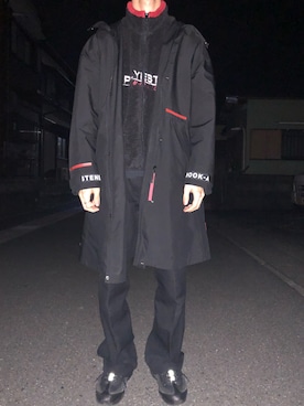 「doublet（ダブレット）のアイテム（その他アウター）」を使った、鳥岡さん（メンズ・169cm）の冬コーディネート
