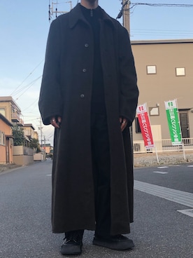 「スリット」｜「アイテム（ジャケット/アウター）」を使った、鳥岡さん（メンズ・169cm）の春コーディネート