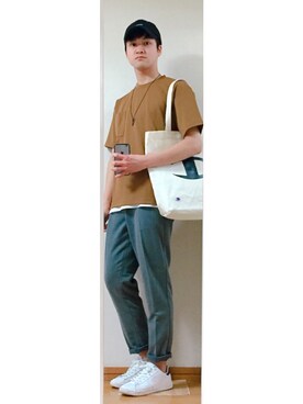 「unrelaxing（アンリラクシング）のアイテム（アクセサリー）」を使った、かたさん（メンズ・168cm）の春コーディネート