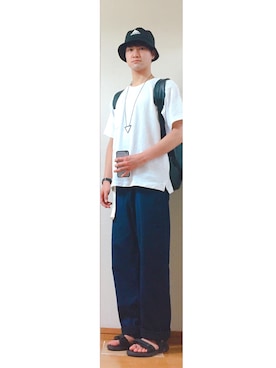 「unrelaxing（アンリラクシング）のアイテム（アクセサリー）」を使った、かたさん（メンズ・168cm）の春コーディネート