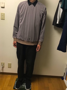 「HARE（ハレ）のアイテム（トップス、ブラウン系）」を使った、ゆうさん（メンズ・183cm）の秋コーディネート