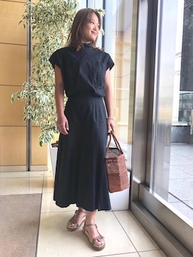 「SENSI（センシ）のアイテム」を使った、yamaguchi  moeさん（レディース・157cm）の春コーディネート