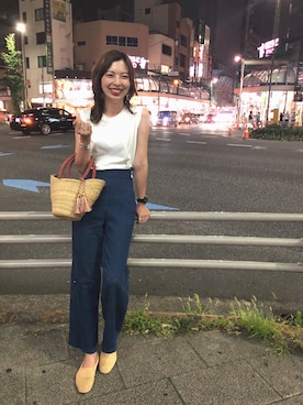 「Hanes」｜「アイテム（スリッポン）」を使った、sayaさん（レディース・162cm）の秋コーディネート