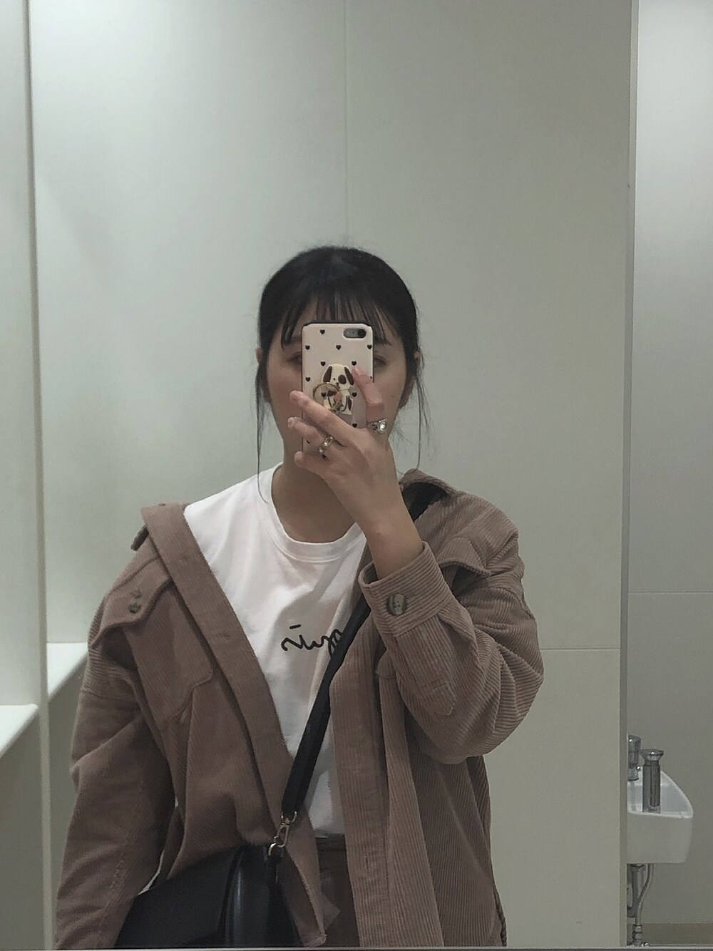 「PairPairのアイテム（ジャケット/アウター、ピンク系）」を使った、myhiiさん（レディース・164cm）の冬コーディネートの1枚目の写真