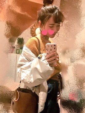 「FIG&VIPER（フィグアンドバイパー）のアイテム（ライダースジャケット）」を使った、Dahyoさん（レディース・152cm）の春コーディネート