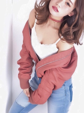 「スプリングSENSEOFPLACE」｜「アイテム（ナイロンジャケット）」を使った、Dahyoさん（レディース・152cm）の春コーディネート
