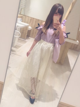 「Ank Rouge（アンクルージュ）のアイテム（パンツ）」を使った、mariさん（レディース・153cm）の夏コーディネート