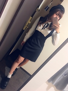 「資生堂インテグレートプレゼンツ 秋服×「#コク色シャドウ」でいい女になろうキャンペーン（シセイドウインテグレート）のアイテム」を使った、mariさん（レディース・153cm）の秋コーディネート