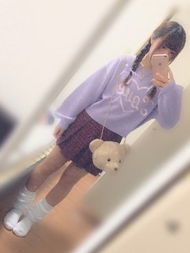 「WC（ダブル シー）のアイテム（ニット/セーター）」を使った、mariさん（レディース・153cm）の秋コーディネート