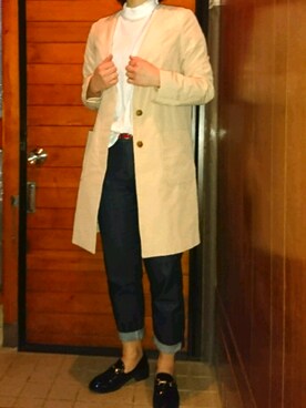 「Daniel Wellington（ダニエルウェリントン）の販売終了クラシックペティット アッシュフィールド32mm（アナログ腕時計）」を使った、Lisa*さん（レディース・163cm）の春コーディネート