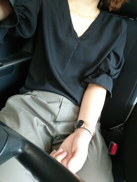 「Daniel Wellington（ダニエルウェリントン）の販売終了クラシックペティット アッシュフィールド32mm（アナログ腕時計）」を使った、Lisa*さん（レディース・163cm）の春コーディネート