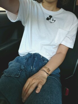 「Daniel Wellington（ダニエルウェリントン）の販売終了クラシックペティット アッシュフィールド32mm（アナログ腕時計）」を使った、Lisa*さん（レディース・163cm）の夏コーディネート