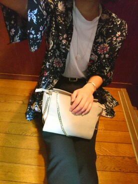 「Daniel Wellington（ダニエルウェリントン）の販売終了クラシックペティット アッシュフィールド32mm（アナログ腕時計）」を使った、Lisa*さん（レディース・163cm）の秋コーディネート