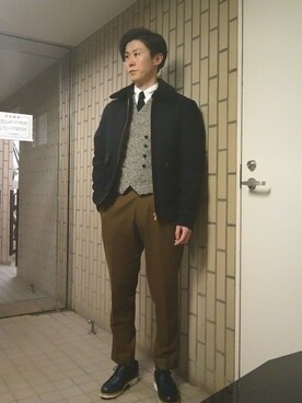 ベストを使った ボンバージャケット のメンズ人気ファッションコーディネート Wear