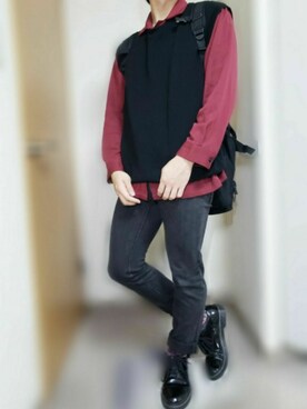 「アイテム（レッグウェア、ブルー系）」を使った、yuuuさん（メンズ・168cm）の春コーディネート