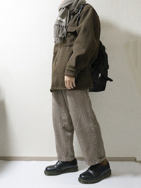 「ADRER（アドラー）のアイテム（バッグ）」を使った、yuuuさん（メンズ・168cm）の冬コーディネート