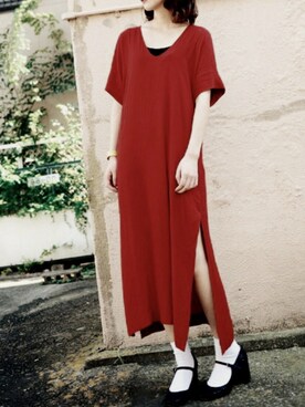「red」｜「アイテム（パンプス）」を使った、すみか さん（レディース・163cm）の夏コーディネート