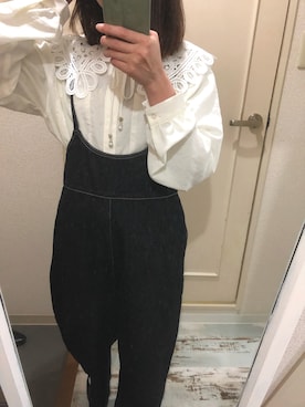 「YEVS（イーブス）のアイテム（オールインワン・サロペット）」を使った、maruさん（レディース・155cm）の春コーディネート