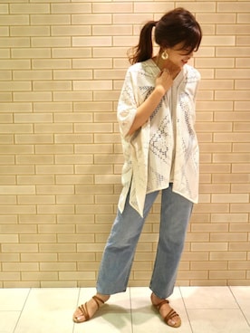 「Denim styling」｜葵さん（レディース・159cm）の春コーディネート