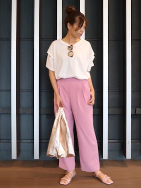 「【全社タグに統合】Relax」｜葵さん（レディース・159cm）の春コーディネート