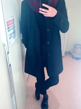 「アイテム（ステンカラーコート）」を使った、りゅうさん（メンズ・175cm・10代）の冬コーディネート