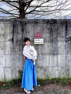 「PULL&BEAR（プルアンドベア）のアイテム（パーカー）」を使った、Cherry Zさん（レディース・153cm）の冬コーディネート