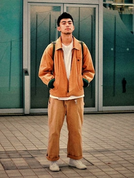 「SUPERGA（スペルガ）のアイテム（モカシン/デッキシューズ）」を使った、Bryan Loo See Yuiさん（メンズ・182cm）の春コーディネート