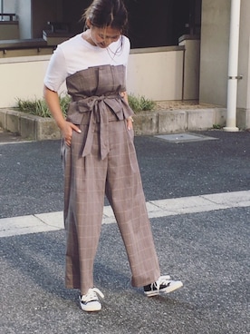 「アイテム（その他トップス）」を使った、aiko_nagaokaさん（レディース・158cm）の秋コーディネート