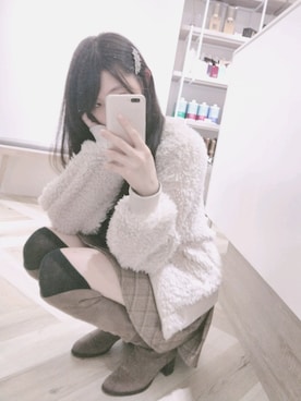 「アイテム（ブルゾン）」を使った、さくら🌸小櫻さん（レディース・165cm・10代）の秋コーディネート