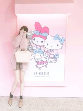 「GU（ジーユー）のアイテム（ジャケット/アウター、ピンク系）」を使った、さくら🌸小櫻さん（レディース・166cm）の冬コーディネート