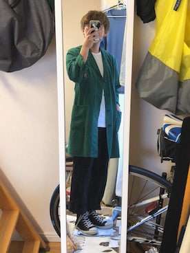 「ショップコート」｜「アイテム（その他アウター）」を使った、TUCCAさん（メンズ・172cm）の春コーディネート