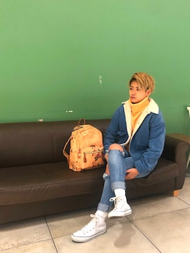「アイテム（ブルゾン）」を使った、ミチさん（メンズ・165cm・10代）の冬コーディネート