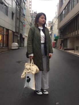 「madras（マドラス）のアイテム（リング）」を使った、しゅがーろーるさん（レディース・163cm）の冬コーディネート