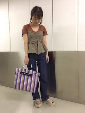 「Another Edition」｜「アイテム（チューブトップ）」を使った、しゅがーろーるさん（レディース・163cm）の夏コーディネート
