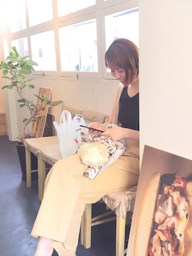 「かのさん」｜しゅがーろーるさん（レディース・163cm）の夏コーディネート