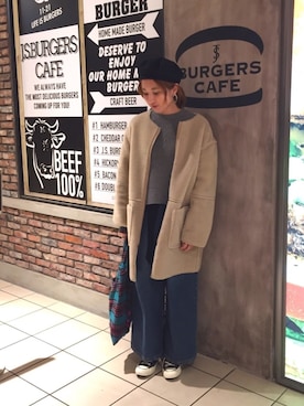 「Another Edition（アナザーエディション）のアイテム（ムートンコート）」を使った、しゅがーろーるさん（レディース・163cm）の冬コーディネート