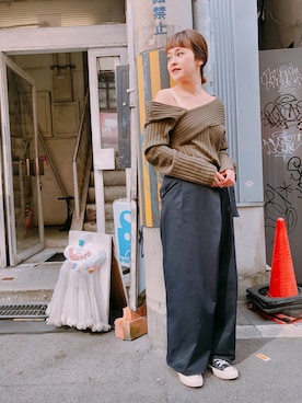 「madras（マドラス）のアイテム（リング）」を使った、しゅがーろーるさん（レディース・163cm）の春コーディネート