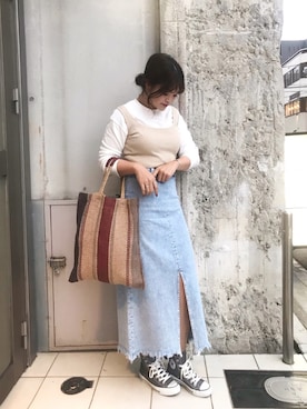 「madras（マドラス）のアイテム（リング）」を使った、しゅがーろーるさん（レディース・163cm）の春コーディネート