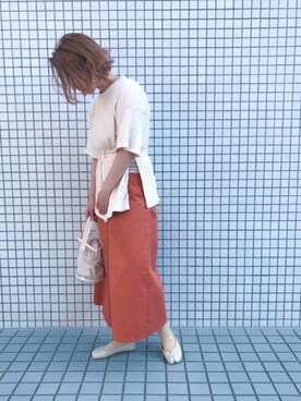 「madras（マドラス）のアイテム（アクセサリー）」を使った、しゅがーろーるさん（レディース・163cm）の春コーディネート