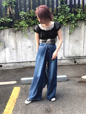 「madras（マドラス）のアイテム（リング）」を使った、しゅがーろーるさん（レディース・163cm）の夏コーディネート