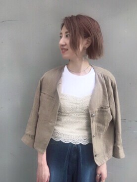 「madras（マドラス）のアイテム（アクセサリー）」を使った、しゅがーろーるさん（レディース・163cm）の夏コーディネート